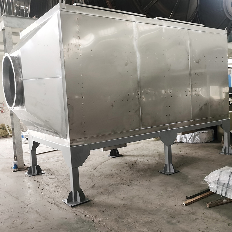 Topplastnings- och sidoavlastningsstruktur 304-adsorptionslåda för aktivt kol i rostfritt stål
