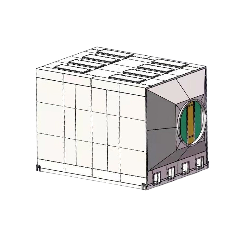 Topplastnings- och sidoavlastningsstruktur 304-adsorptionslåda för aktivt kol i rostfritt stål