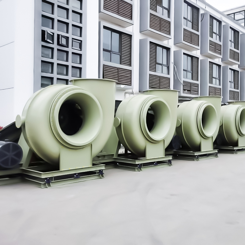 FRP medel- och lågtrycks-korrosionsfläktar